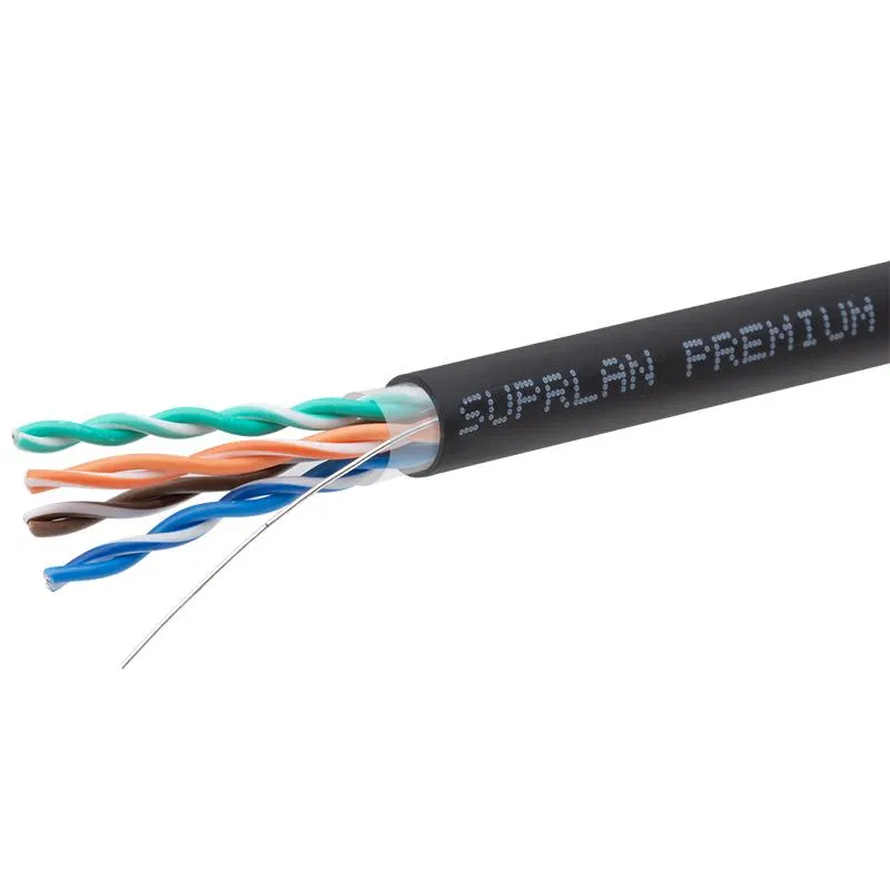 Кабель витая пара U/UTP 5e 4х2х0.64 Cu LSZH нг(А)-HF UV In./Out Long Ethernet (уп.500м) (RUS) SUPRLAN 01-0363-1