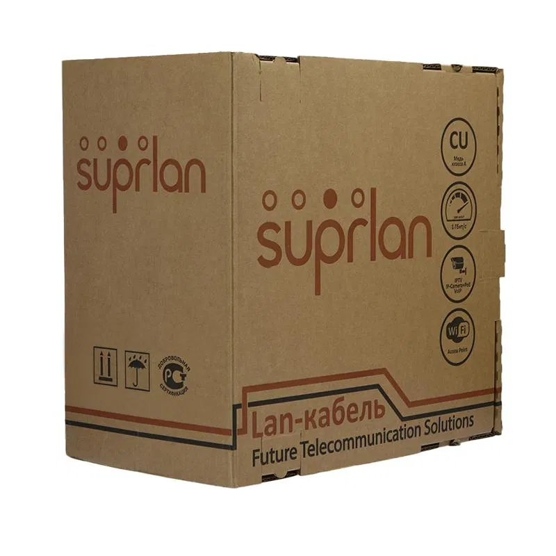 Кабель витая пара SUPRLAN Median FTP 5e 2x2xAWG24 Cu PVC In. 500м (RUS) (м) SUPRLAN 01-0915-1