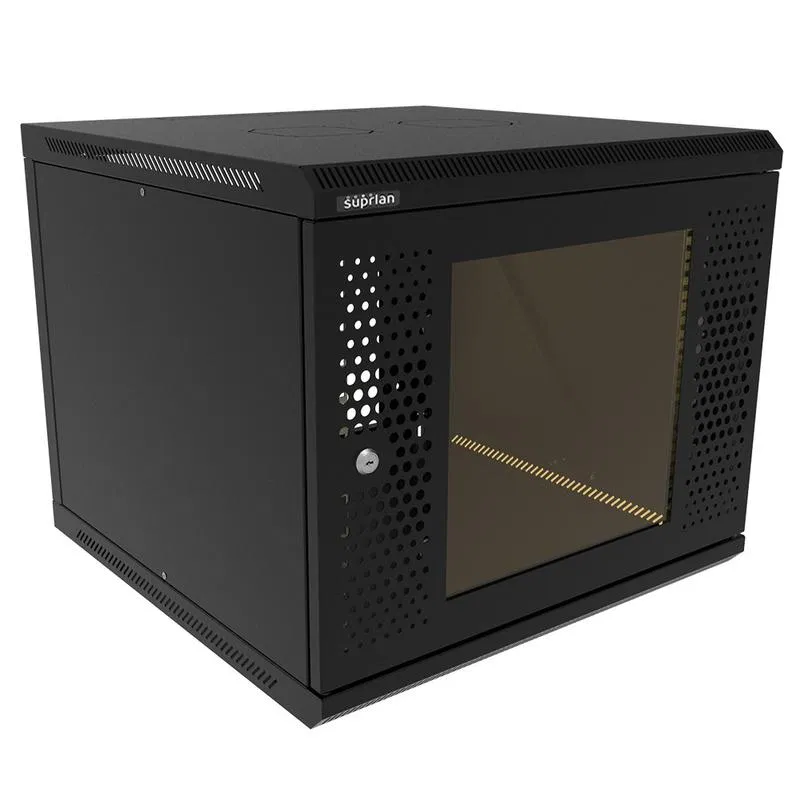 Шкаф телекоммуникационный настенный ТВС-9U-600-600-С+П-9005 SUPRLAN 05-2099-B