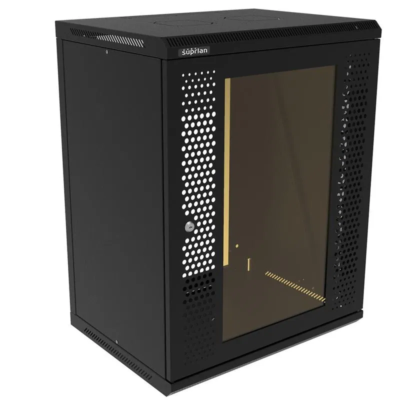 Шкаф телекоммуникационный настенный ТВС-15U-600-450-С+П-9005 SUPRLAN 05-2151-B