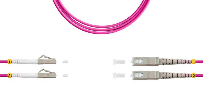 Патч-корд ВО MM(OM4) LC/UPC-SC/UPC 3.0мм duplex LSZH 1м SUPRLAN 09-12081