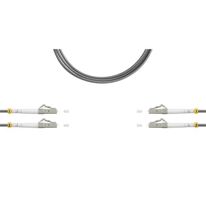 Патч-корд ВО MM(OM1) LC/UPC-LC/UPC 3.0мм duplex LSZH 1м сер. SUPRLAN 09-12106