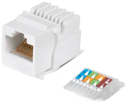 Заделка без инструмента Keystone Jack 8P8C (RJ-45) UTP Cat.6 90град. SUPRLAN 10-0327