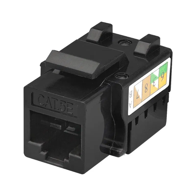 Заделка инструментальная Keystone Jack 8P8C (RJ-45) UTP 5e. черн. SUPRLAN 10-0344