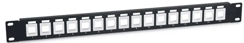 Патч-панель модульная для Keystone Jack 19дюйм под 16 модулей utp 1u SUPRLAN 10-0420