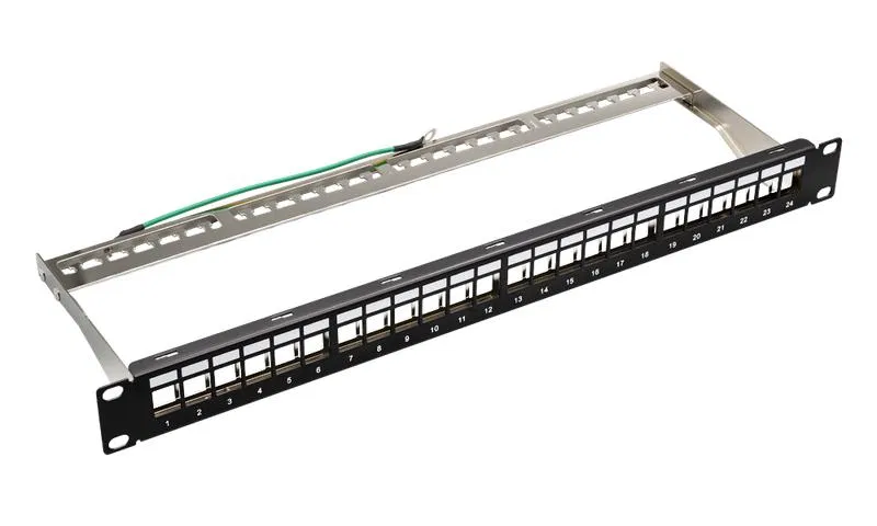 Патч-панель модульная для Keystone Jack 19дюйм под 24 модуля ftp 1u SUPRLAN 10-0422