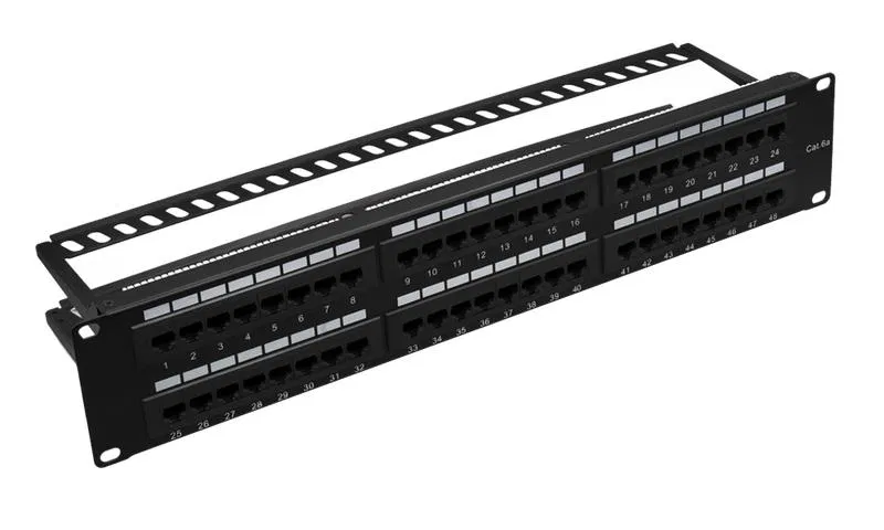 Патч-панель 19дюйм 48хRJ-45 UTP 6A 2U SUPRLAN 10-0432