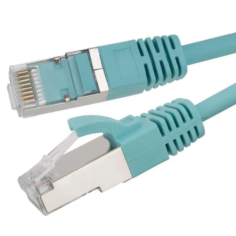 Патч-корд F/UTP 6A 4х2 26AWG (7х0.16mm) Cu LSZH ментол 1м SUPRLAN 10-0881