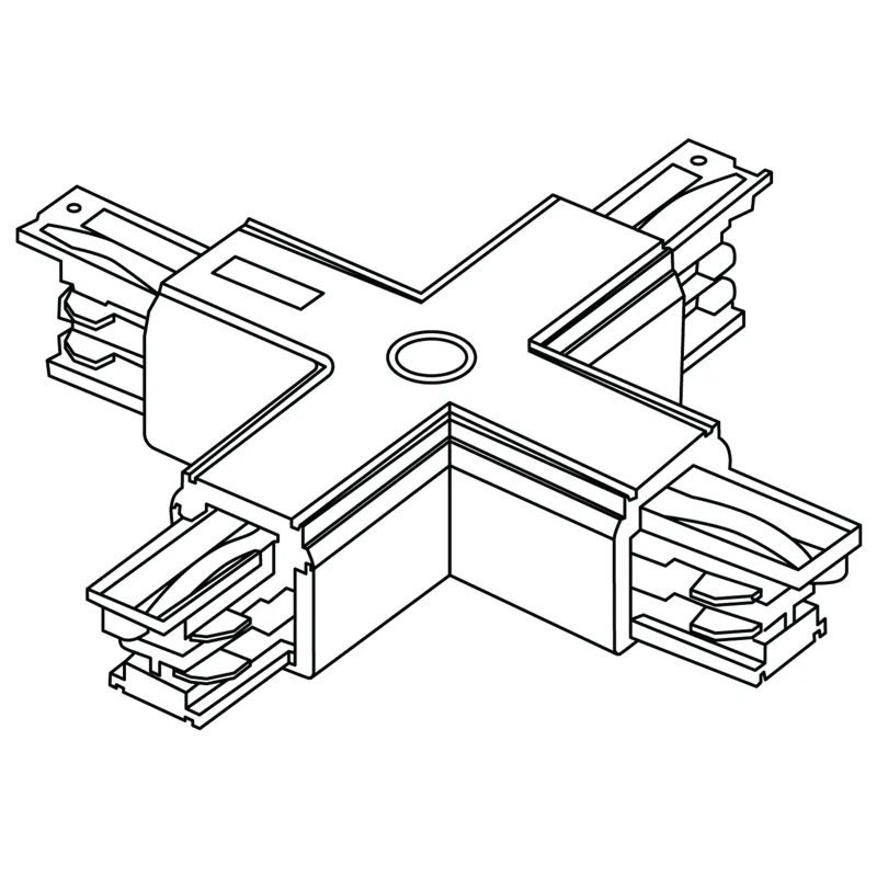 Connector TF X-shaped black 4909001330 Световые Технологии