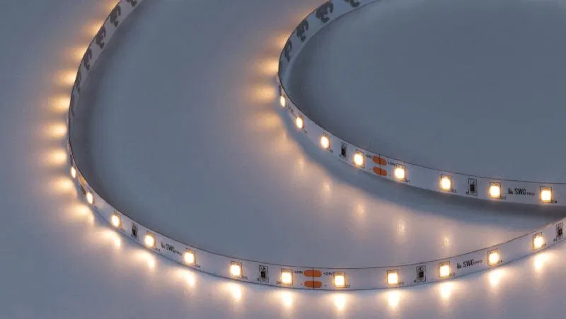 Лента светодиодная ПРО 2835 60LED/м 4.8Вт/м тепл. бел. 24В IP20 (уп.5м) SWG PRO 00-00005272
