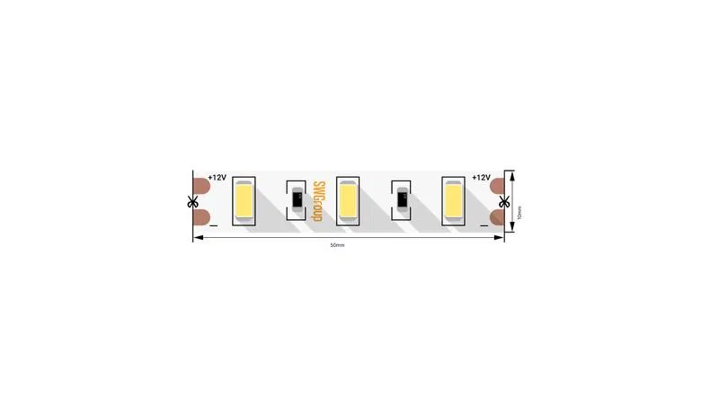 Лента светодиодная стандарт 5630 60LED/м 12Вт/м 12В IP20 со скотчем 3М тепл. бел. (уп.5м) SWG Standard 00-00009714