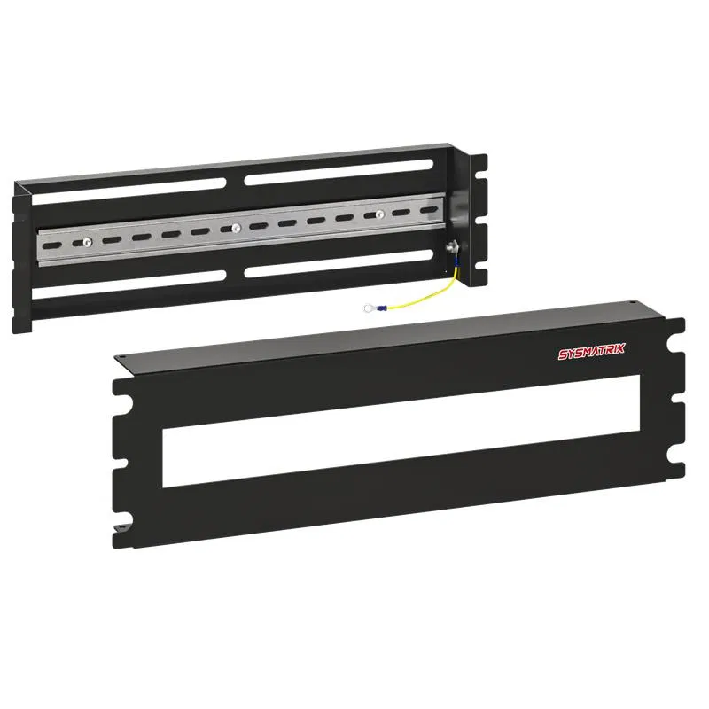Корпус-панель с DIN-рейкой 19дюйм 3U 22 места RAL 9005 черн. SYSMATRIX DP 0003.900