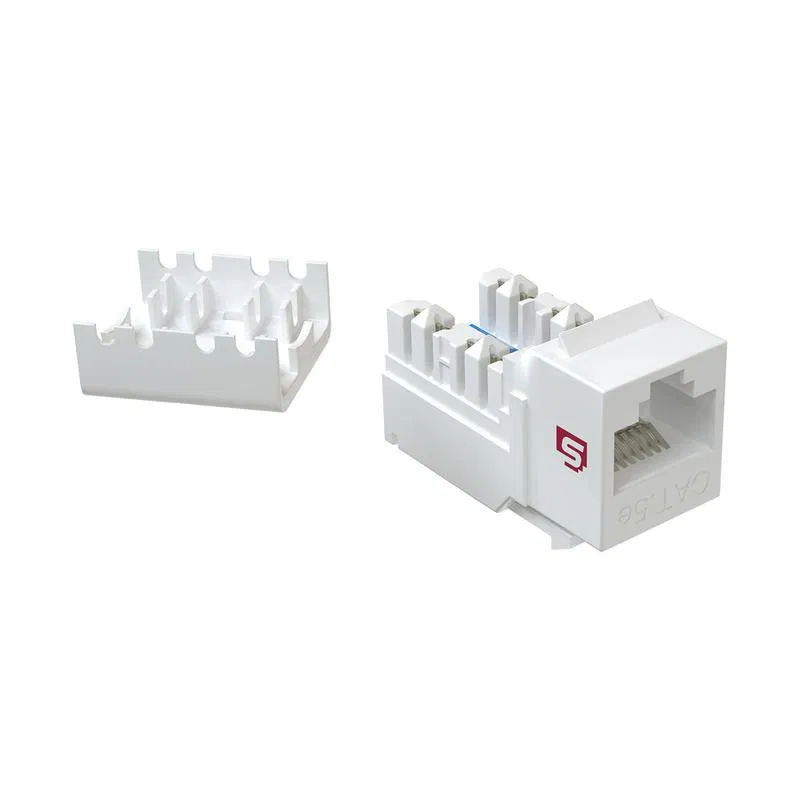 Вставка Keystone Jack RJ45(8P8C) кат.5E 110 IDC заделка с помощью SMTOOL бел. SYSMATRIX KJ 5ES090.SMTWH