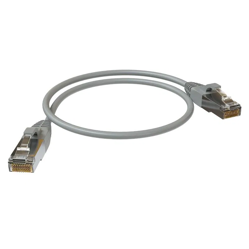 Патч-корд F/UTP кат.5E 2хRJ45 экранир. LSZH 0.5м сер. SYSMATRIX PC 4545.5ES26.05LSZHGY