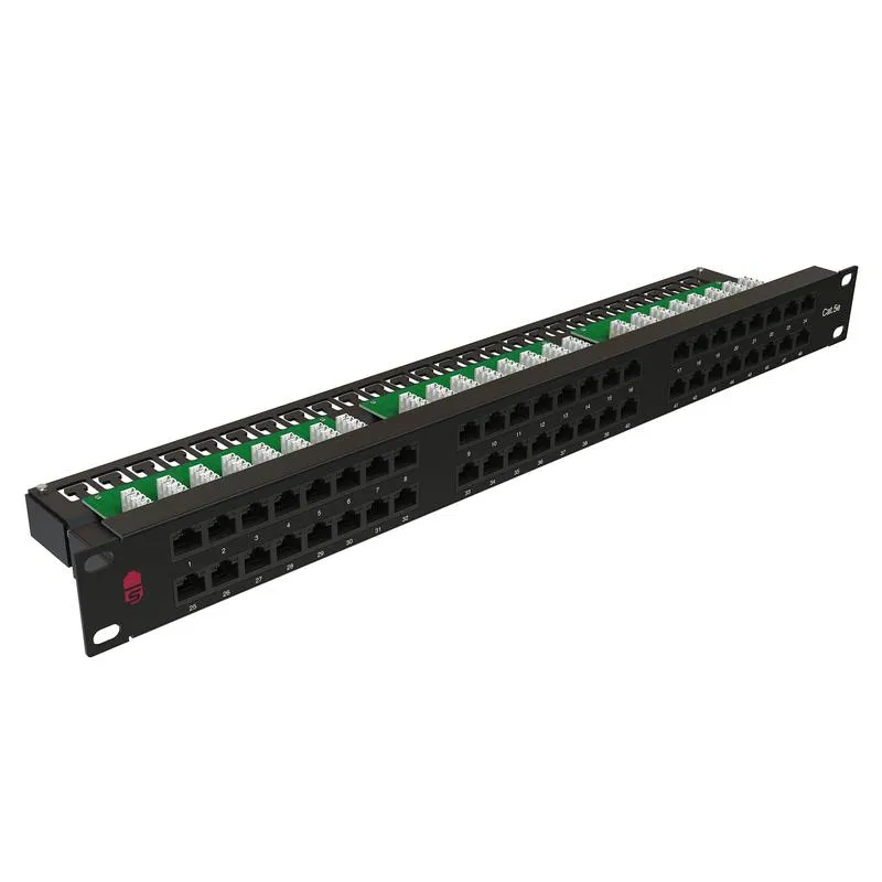 Патч-панель 19дюйм 1U 48 портов RJ45 кат.5E Dual IDC высокой плотности SYSMATRIX PP 1901U.S485EU.M
