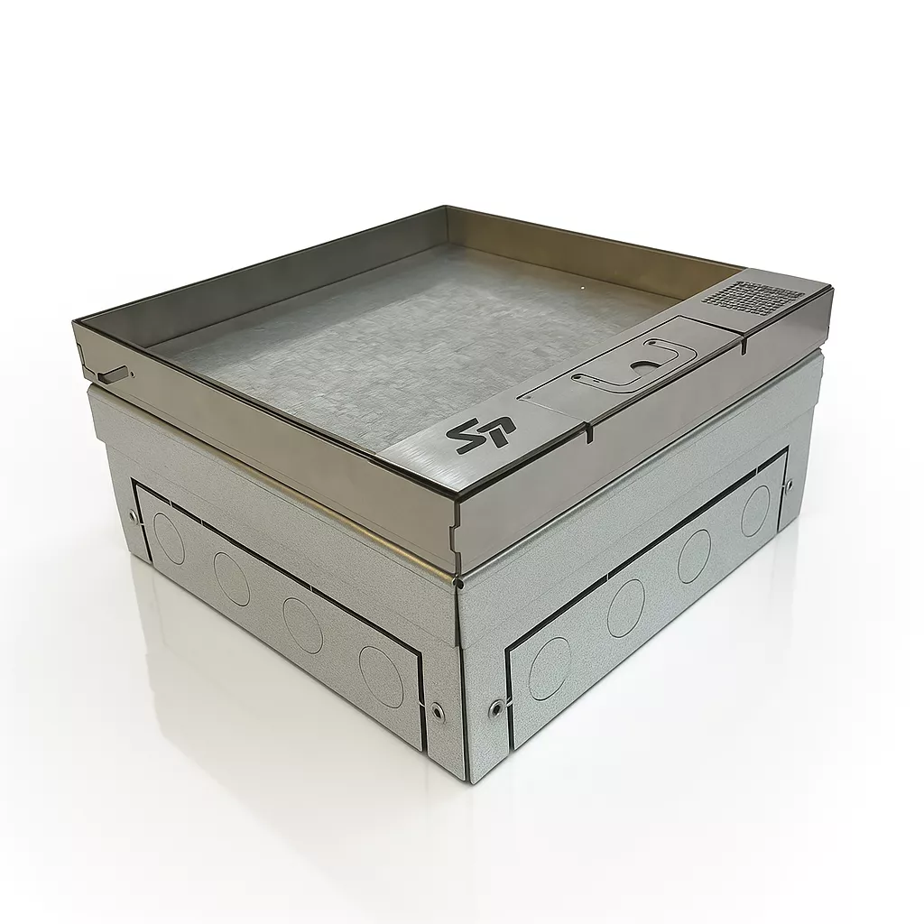 Напольный лючок-невидимка на 16 модулей (8 розеток 45x45) IP41 System Power SP01-0216