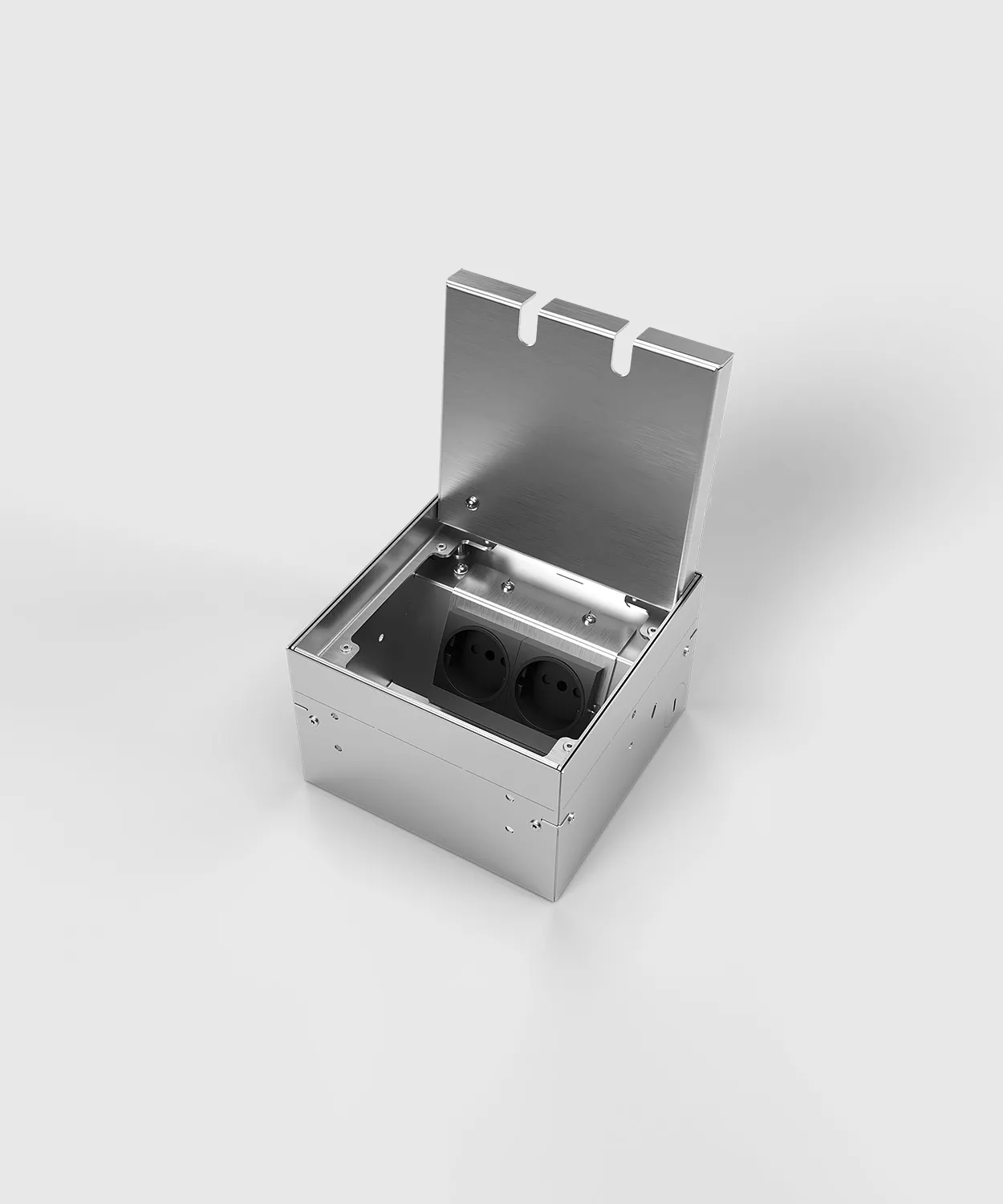 Лючок-невидимка в пол на 4 модуля (2 розетки 45x45) IP41 System Power SP01-0404