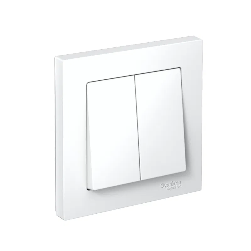 Выключатель 2-кл. СП AtlasDesign 10А IP20 (сх. 5) 10AX в сборе бел. SE ATN000152 Systeme Electric