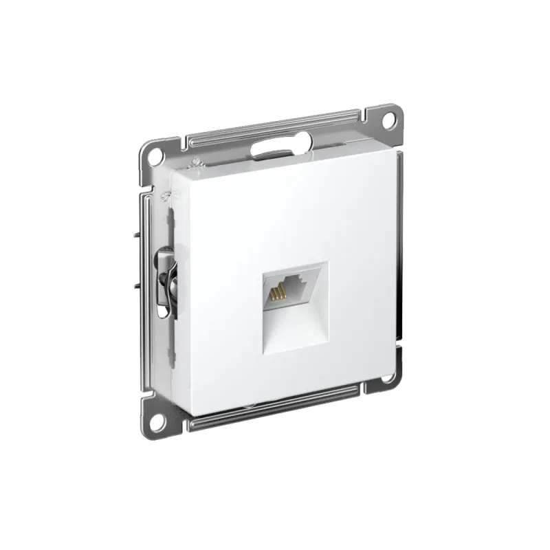 Розетка телефонная 1-м СП AtlasDesign RJ11 механизм бел. SE ATN000181 Systeme Electric
