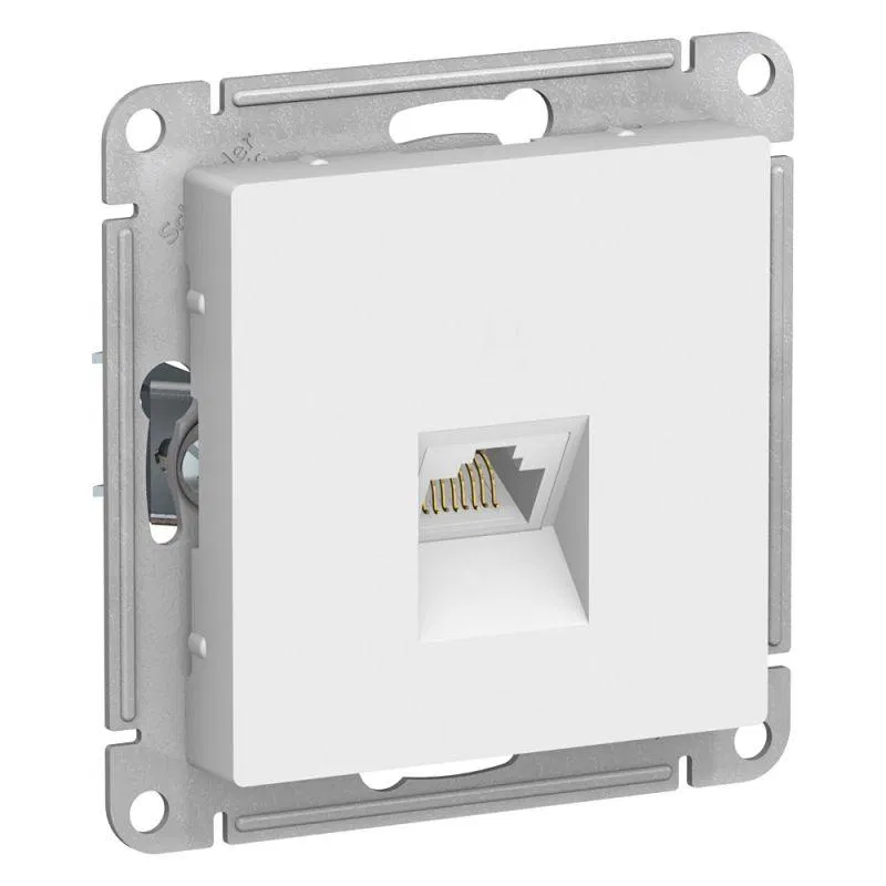Розетка компьютерная AtlasDesign RJ45 кат.6A механизм бел. SE ATN000186 Systeme Electric