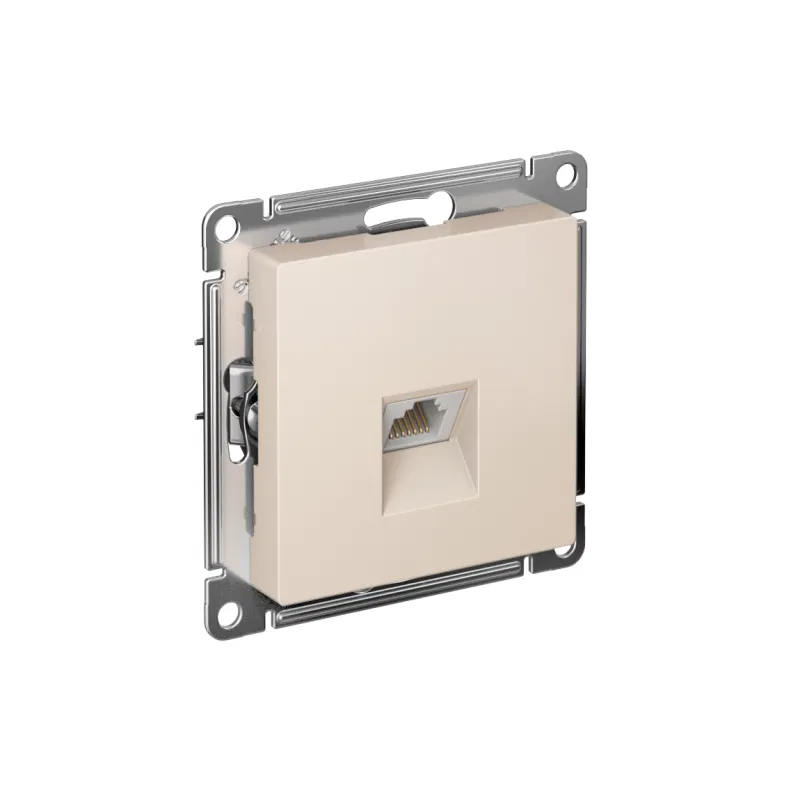 Розетка компьютерная 1-м AtlasDesign RJ45 кат.5E механизм беж. SE ATN000283 Systeme Electric