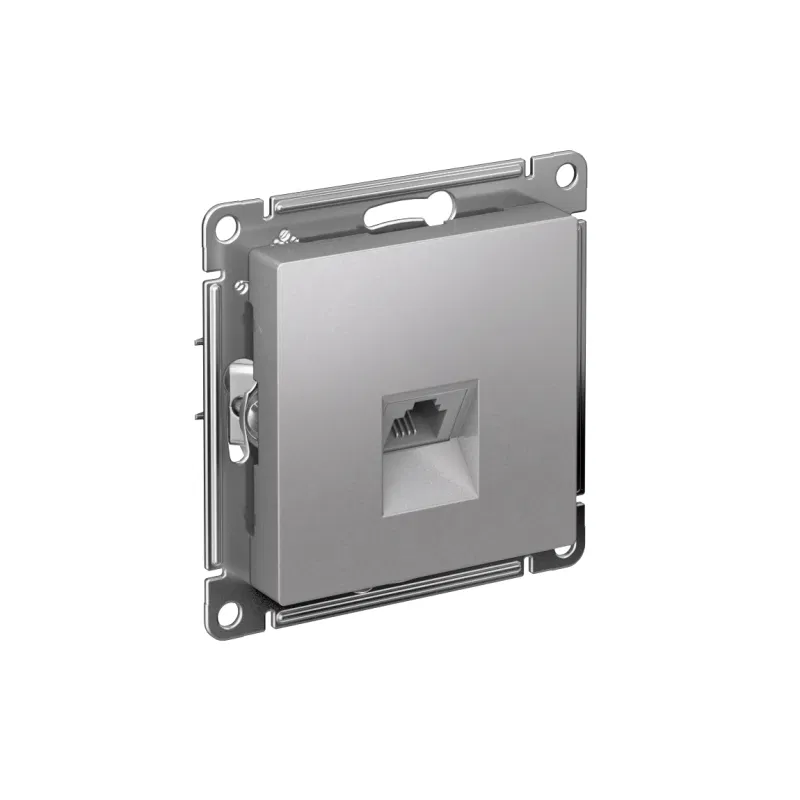 Розетка телефонная 1-м СП AtlasDesign RJ11 механизм алюм. SE ATN000381 Systeme Electric