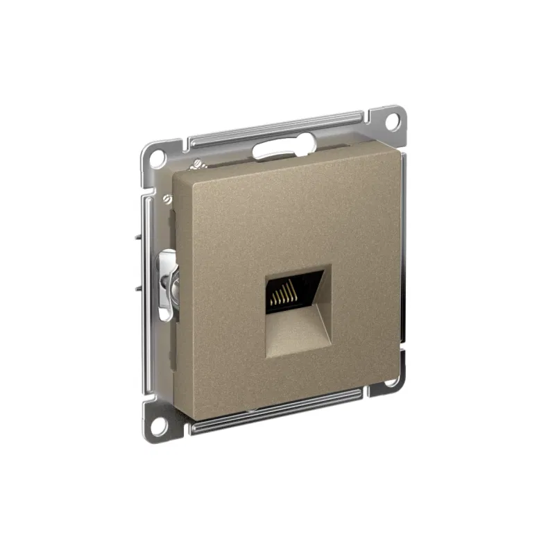 Розетка компьютерная AtlasDesign RJ45 кат.5E механизм шампань SE ATN000583 Systeme Electric