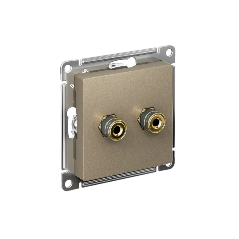 ATLASDESIGN AUDIO SOCKET double, CHAMPAGNE