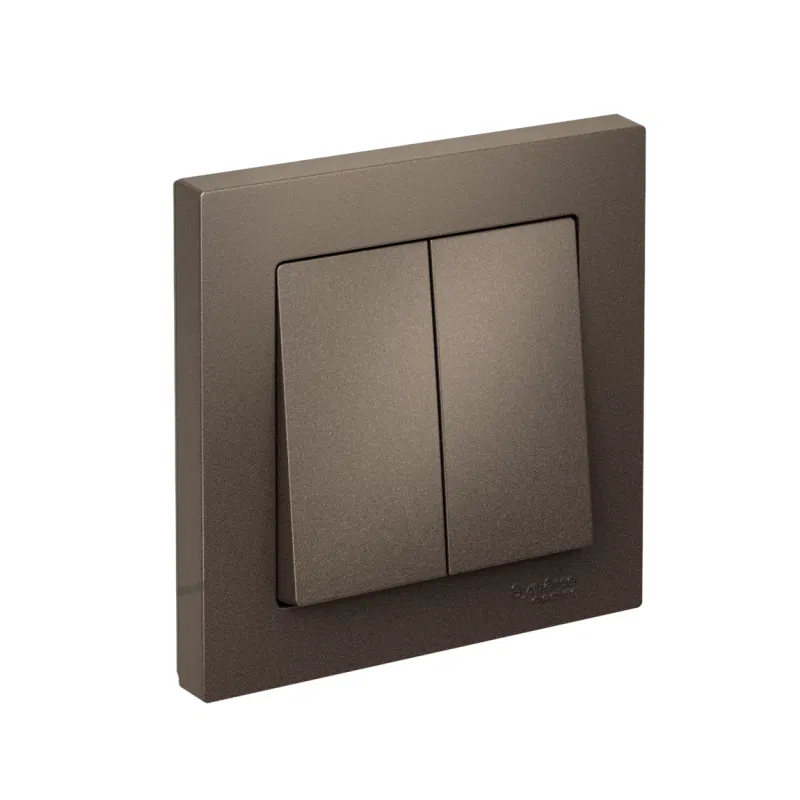双控开关 AtlasDesign 10A IP20 (电路 5) 10AX 完整组件 摩卡色 SE ATN000653 Systeme Electric