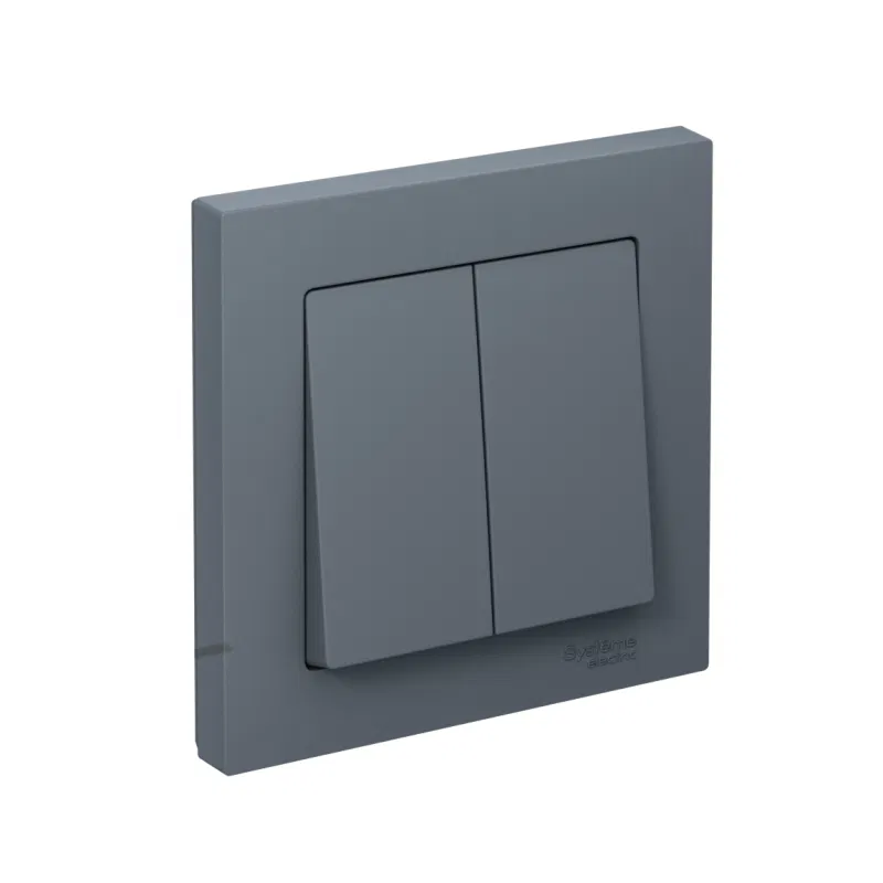 2路开关 AtlasDesign 10A IP20 (电路 5) 10AX 组件含芯 SE ATN000752 Systeme Electric