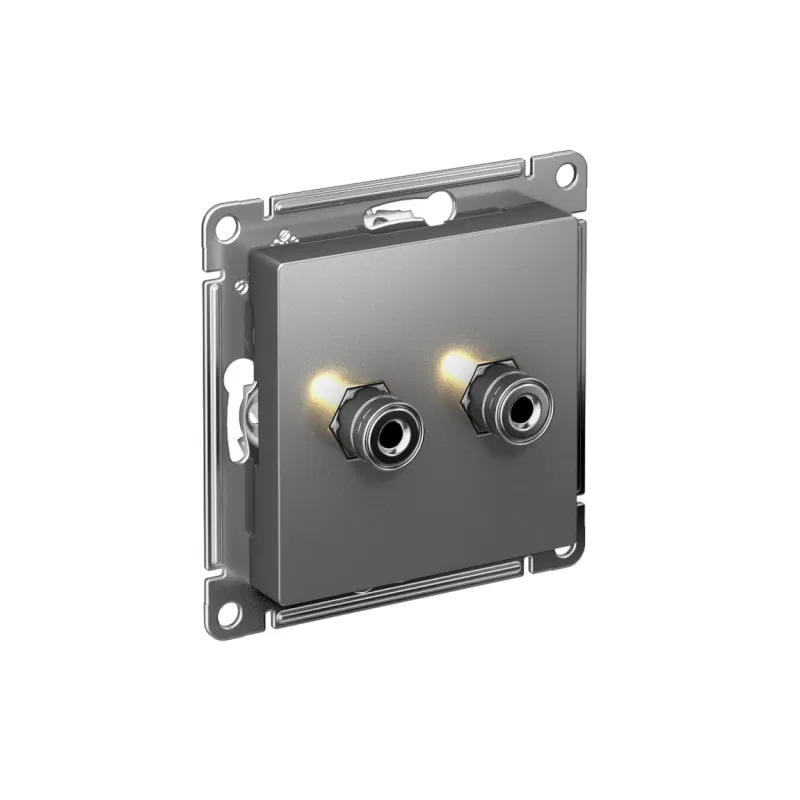ATLASDESIGN AUDIO SOCKET double, STEEL