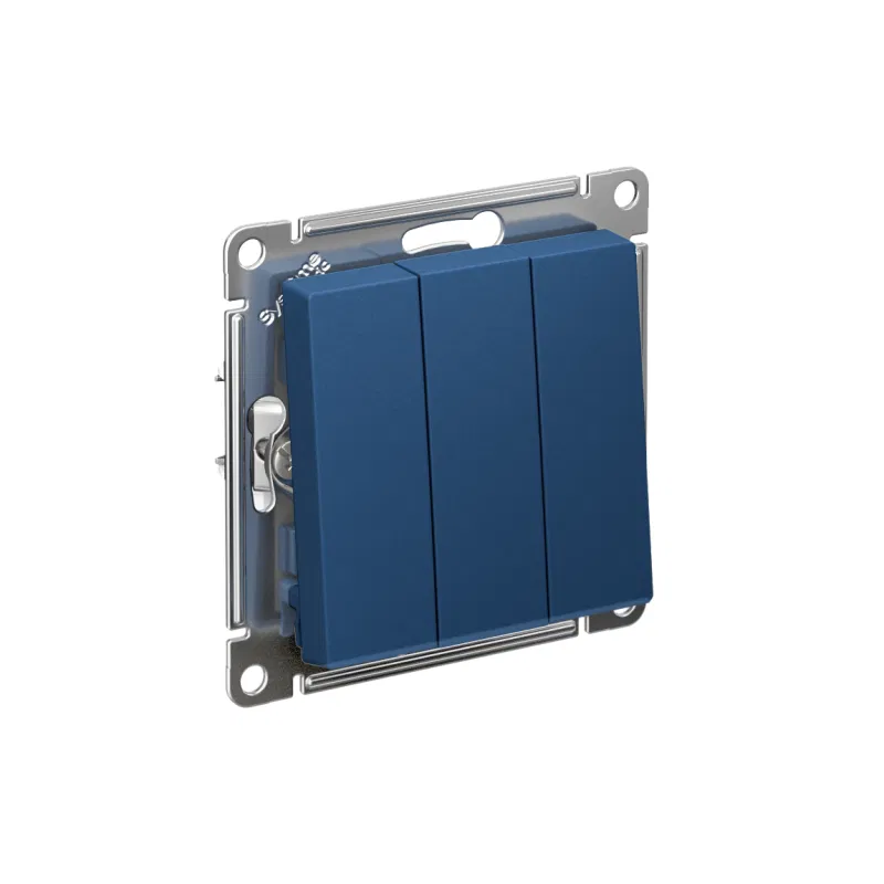 AtlasDesign 三位开关 (电路 1+1+1) 10AX 机构 水蓝色 SE ATN001131 Systeme Electric