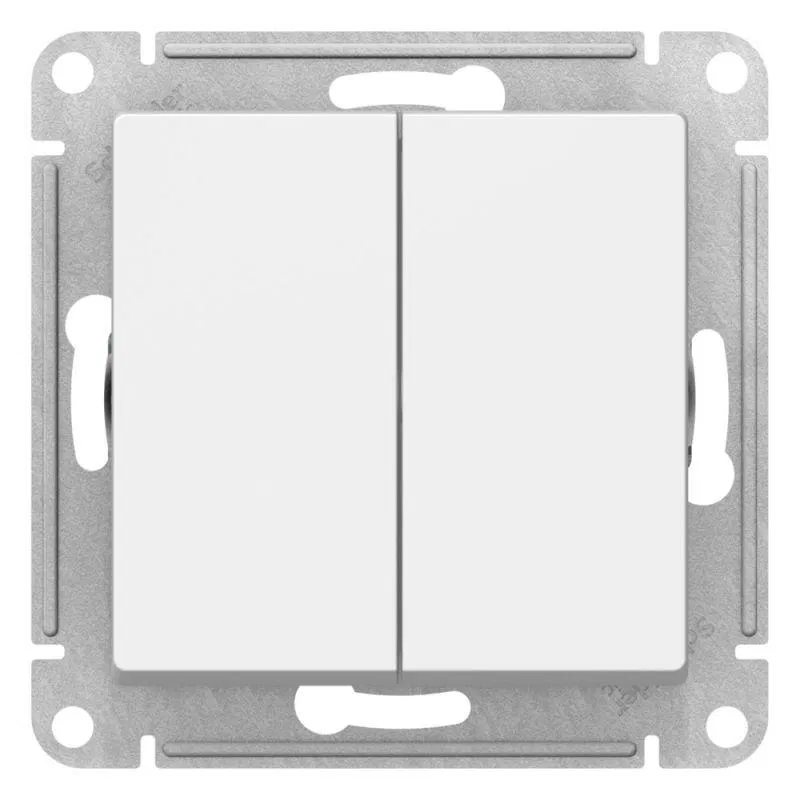 Выключатель 2-кл. AtlasDesign 10AX с самовозвратом механизм лотос SE ATN001317 Systeme Electric