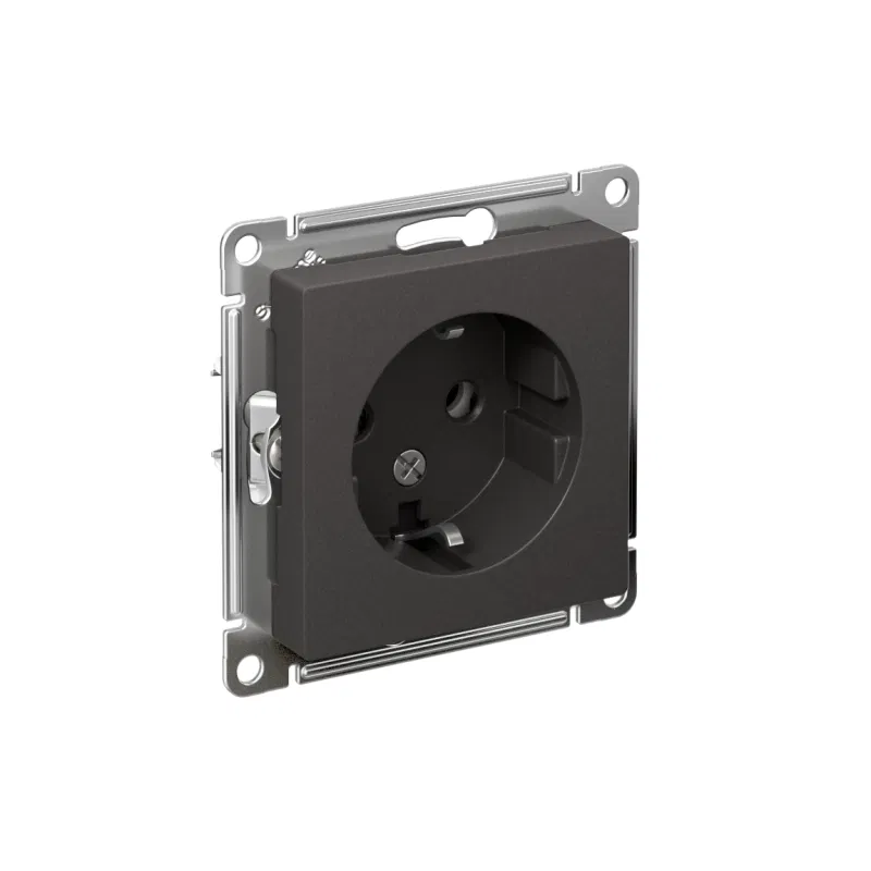 Розетка AtlasDesign 16А с заземл. механизм базальт SE ATN001443 Systeme Electric