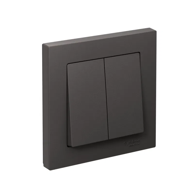 Выключатель 2-кл. AtlasDesign сх.5 10АХ в сборе базальт SE ATN001452 Systeme Electric