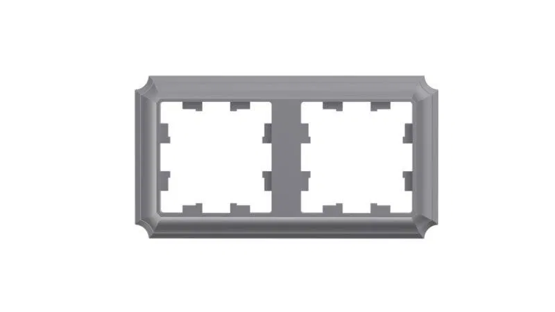 Рамка 2-м AtlasDesign Antique универс. сталь SE ATN100902 Systeme Electric
