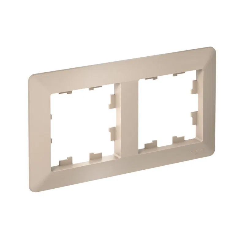 2-gang frame AtlasDesign Air sand/smoke white SE ATN221202 Systeme Electric