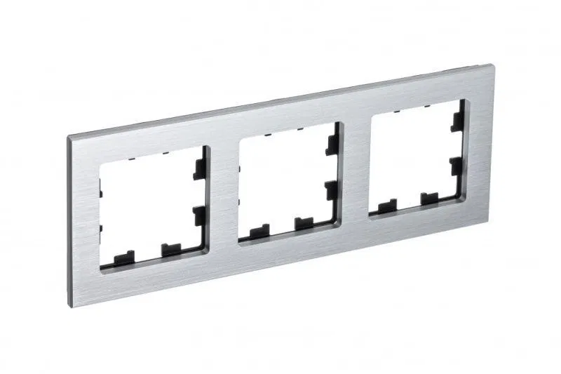 Рамка 3-м AtlasDesign Nature метал. серебр. SE ATN312103 Systeme Electric
