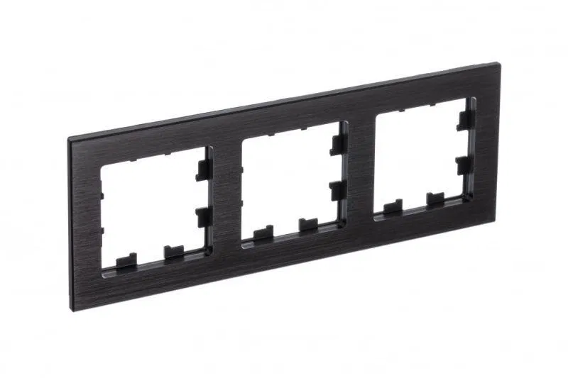 Рамка 3-м AtlasDesign Nature метал. оникс SE ATN312303 Systeme Electric
