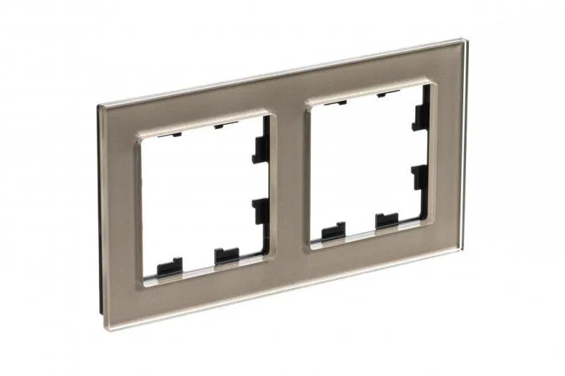 Рамка 2-м AtlasDesign Nature стекло шампань SE ATN320502 Systeme Electric