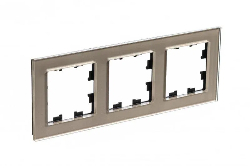 Рамка 3-м AtlasDesign Nature стекло шампань SE ATN320503 Systeme Electric