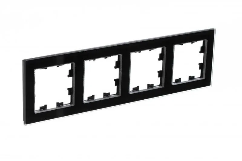 Рамка 4-м AtlasDesign Nature стекло черн. SE ATN321004 Systeme Electric