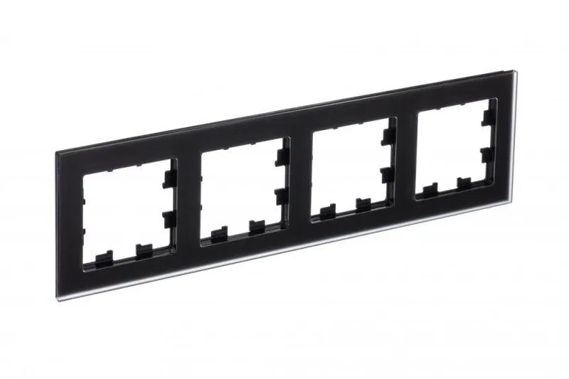 Рамка 4-м AtlasDesign Nature матов. стекло черн. SE ATN331004 Systeme Electric