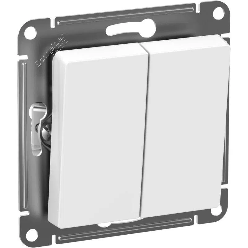Выключатель 2-кл. Atlasdesign Aqua IP44 (сх. 5) 10AX механизм бел. SE ATN440151 Systeme Electric