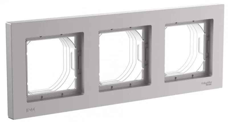 Рамка 3-м AtlasDesign Aqua IP44 алюм. SE ATN440303 Systeme Electric