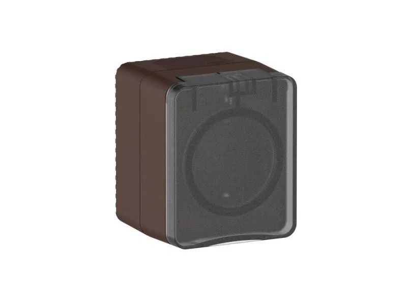 Розетка 1-м ОП AtlasDesign PROFI 16А IP54 250В заземл. защ. шторки корич. SE ATN546045 Systeme Electric