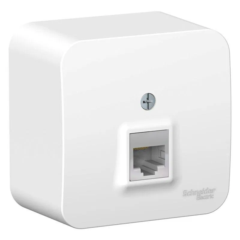 Розетка компьютерная 1-м ОП Blanca RJ45 кат.5E с изолир. пластиной бел. SE BLNIA045001 Systeme Electric