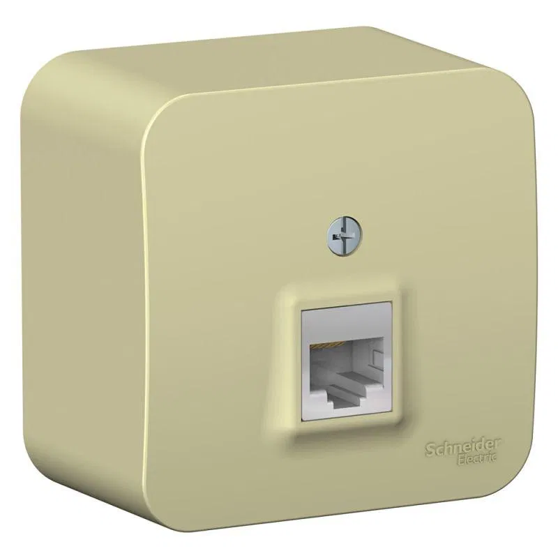BLANCA RJ45 网络插座, Cat.5E, 隔离面板, 米色