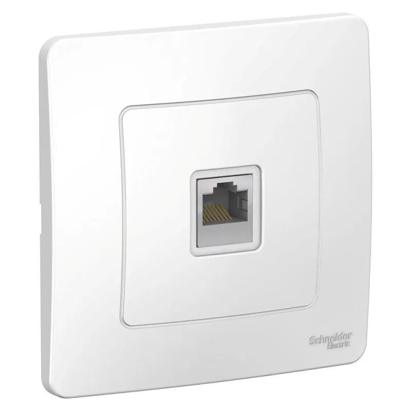 Розетка компьютерная 1-м СП Blanca RJ45 кат.5E бел. SE BLNIS045001 Systeme Electric