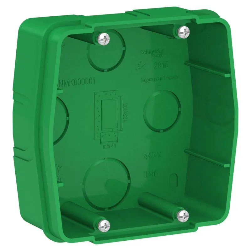 Коробка монтажная СП Blanca для силовых розеток зел. SE BLNMK000001 Systeme Electric